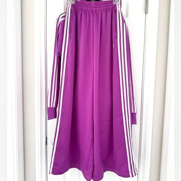 2pcs adidas Firebird Track Jacket and Wide leg Satin Pants Set - Picture 3 of 13